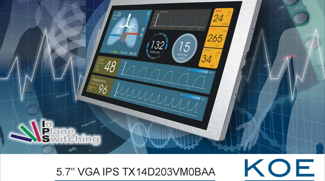 Przemysłowy wyświetlacz TFT VGA 5,7” do interfejsów HMI i aparatury medycznej