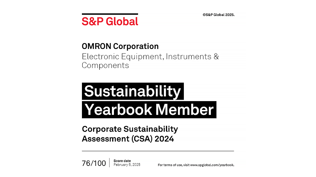 Firma OMRON wyróżniona w raporcie S&P Global Sustainability Yearbook 2025. Piąty rok z rzędu