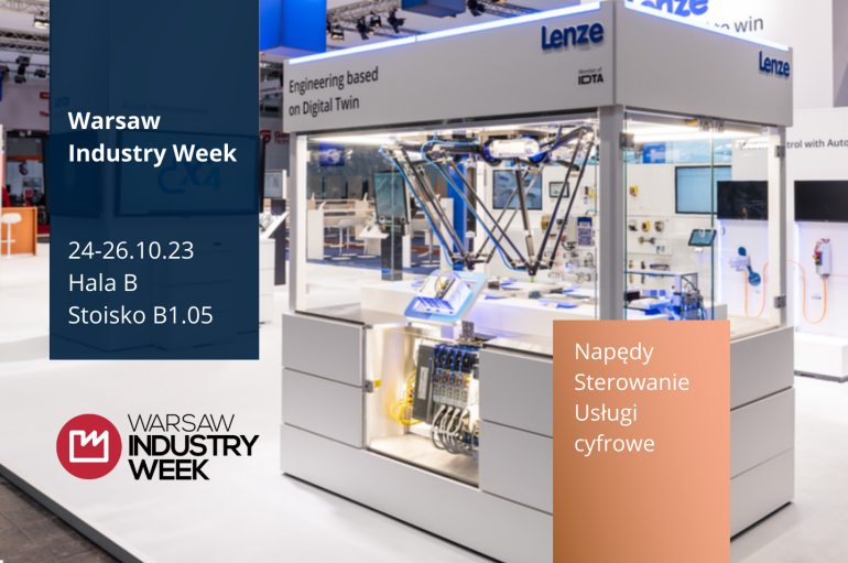 Poznaj Lenze jako dostawcę rozwiązań na targach Warsaw Industry Week 2023. 