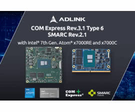 Moduły COM Express i SMARC z mikroprocesorami Atom x7000RE i x7000C