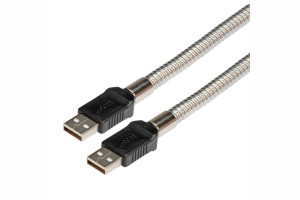 Kable USB w stalowym oplocie oporne na udary do 1500 psi