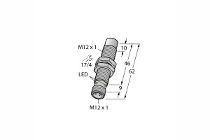 Czujnik indukcyjny M12 - NI10U-EM12EWD-VP44X-H1141