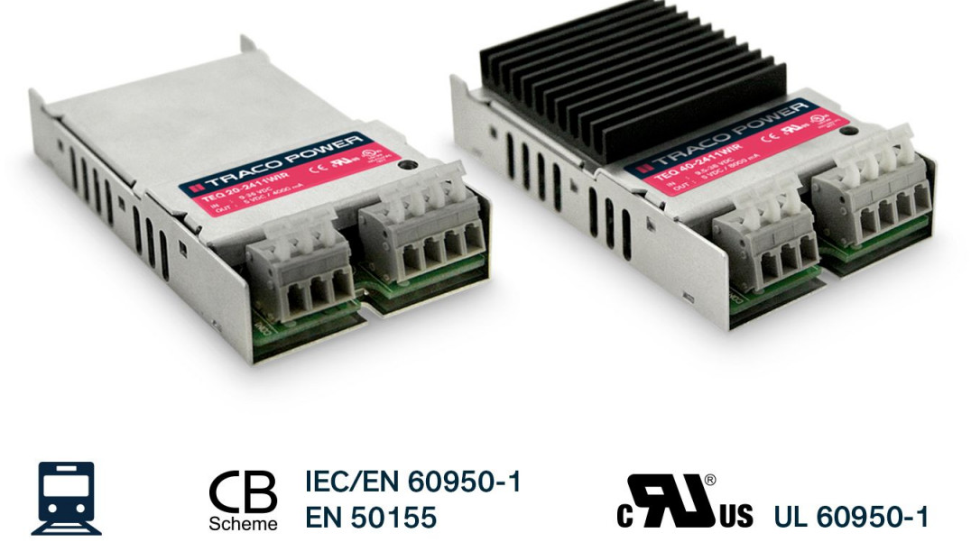 Wysokiej klasy przetwornice DC-DC 20 i 40 W do taboru kolejowego