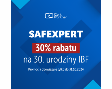 Safexpert oprogramowanie do CE - skorzystaj ze zniżki 30 % do 31 października