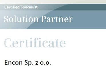 Encon uzyskał certyfikat Partner SIMATIC PCS 7 Specialist  
