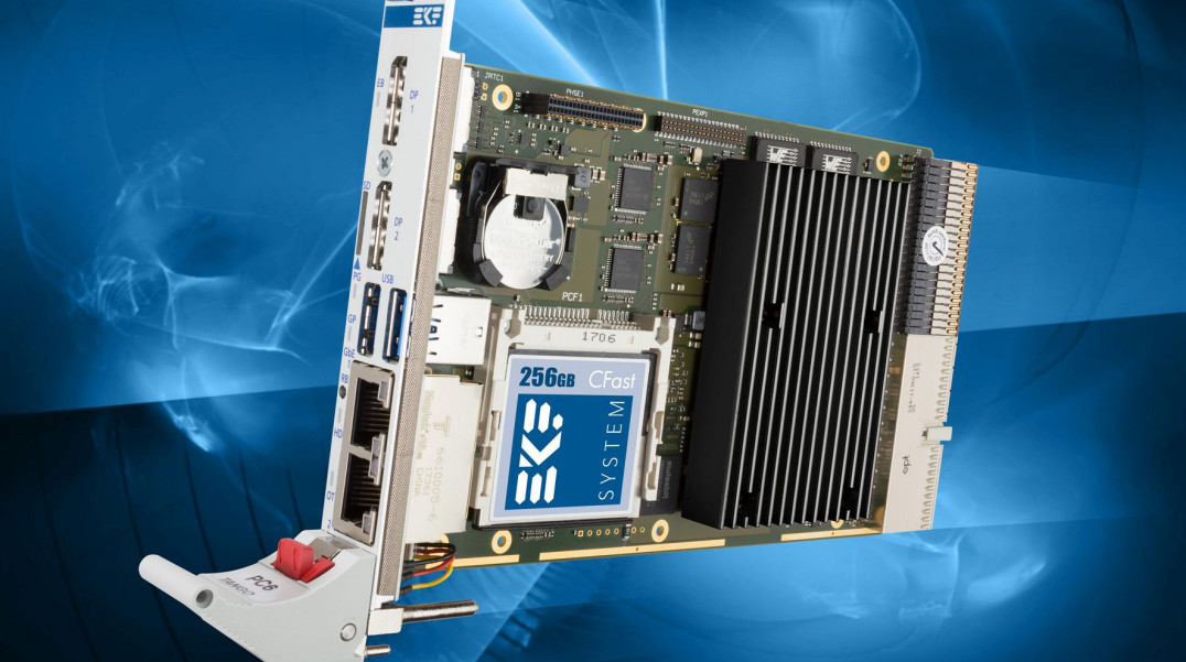 Karta CompactPCI PlusIO z mikroprocesorem Atom 39xx i 8 GB pamięci DDR3L ECC RAM