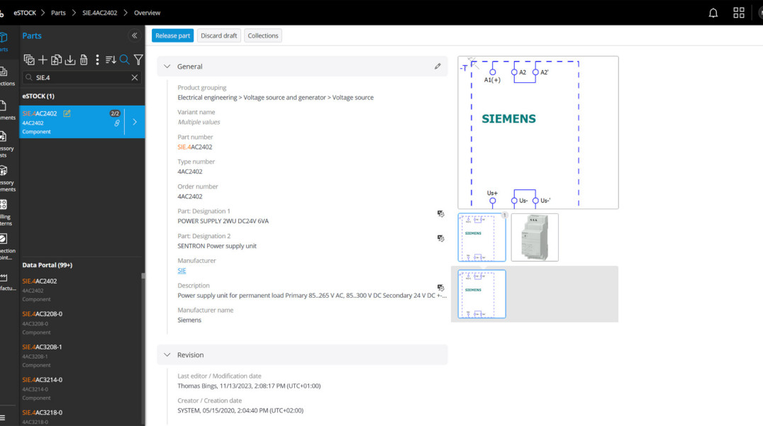 EPLAN eStock i nowe cechy Platformy EPLAN 