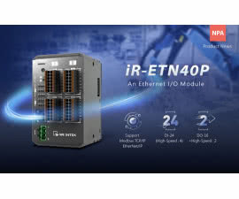 Ethernetowy moduł I/O iR-ETN40R w nowej wersji z szybkimi wejściami i wyjściami cyfrowymi