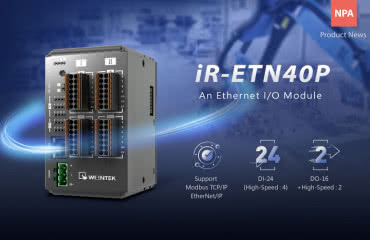 Ethernetowy moduł I/O iR-ETN40R w nowej wersji z szybkimi wejściami i wyjściami cyfrowymi 