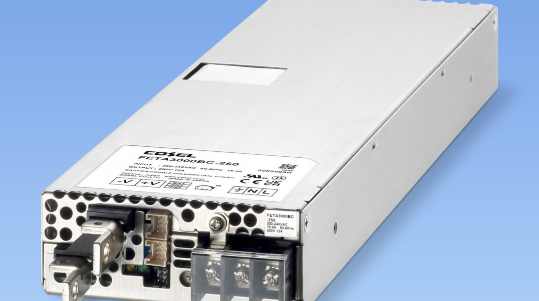 Niskoprofilowy zasilacz sieciowy 3 kW o napięciu wyjściowym regulowanym w zakresie 100...350 VDC