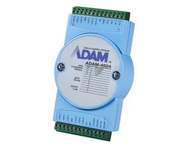 ADAM-4024 : moduł 4 wyjść analogowych do sieci RS-485 (+4 DI)