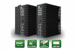 Modułowy komputer embedded do montażu na szynie DIN z 4 portami 2.5GigE