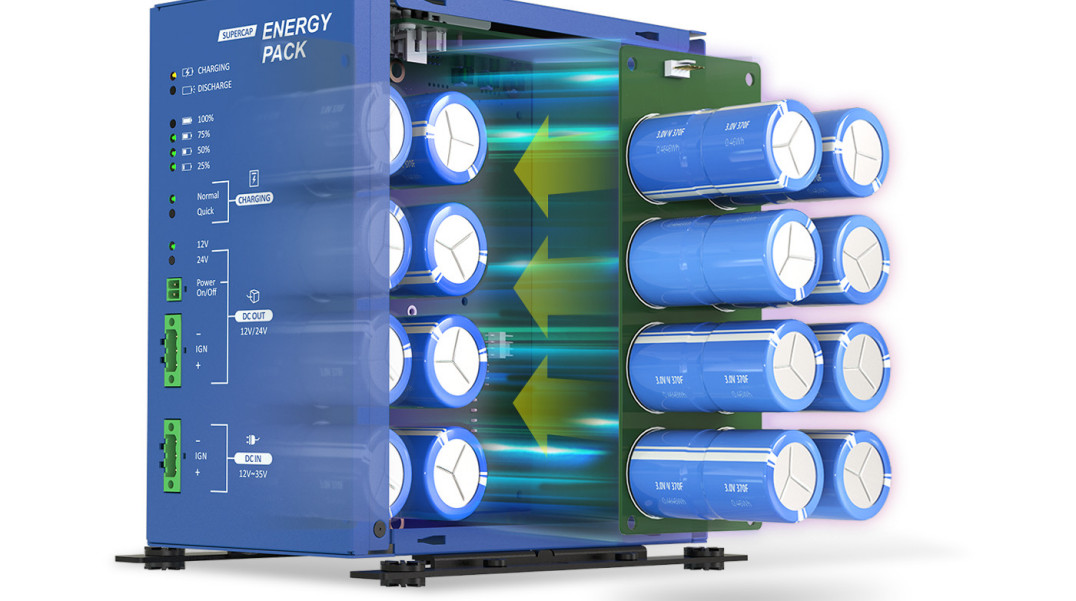 Pakiety superkondensatorów do systemów zasilania awaryjnego