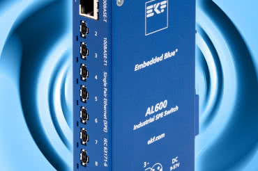 8-portowy switch Single Pair Ethernet do montażu na ścianie lub na szynie DIN 