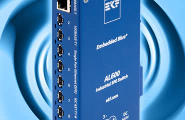 8-portowy switch Single Pair Ethernet do montażu na ścianie lub na szynie DIN 