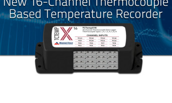 16-kanałowy rejestrator temperatury do współpracy z termoparami J, K, T, E, R, S, B i N