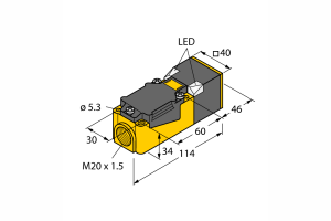 Czujnik indukcyjny - prostopadłościenny - BI20U-CP40-VP4X2