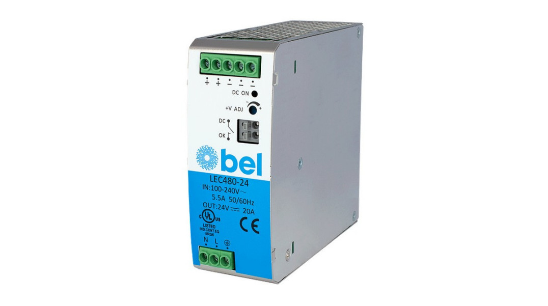 480-watowe konwertery AC-DC na zakres temperatury pracy od -30 do +70°C