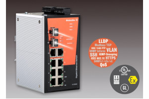 Zarządzalne switche przemysłowe z 2 portami Gigabit Ethernet i 16 portami Fast Ethernet