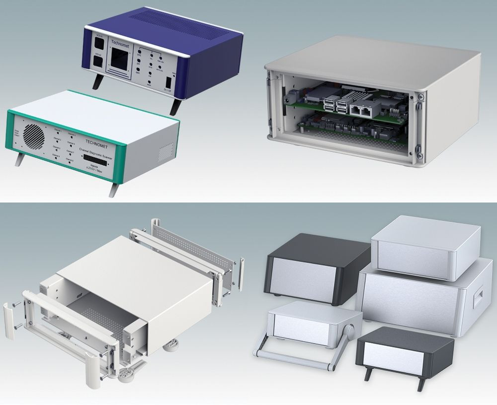 Obudowy małogabarytowe w wersjach z nachylonym panelem frontowym