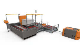 W pełni automatyczny transport wyrobów przy udziale systemu platform oraz AGV by Myzer 