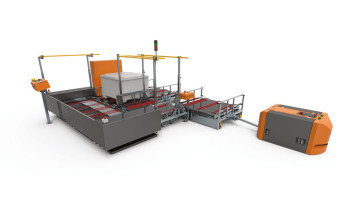 W pełni automatyczny transport wyrobów przy udziale systemu platform oraz AGV by Myzer