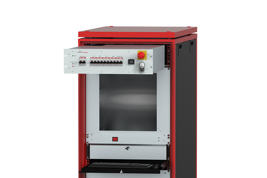 19" jednostka dystrybucji energii z wyłącznikiem awaryjnym do szaf przemysłowych