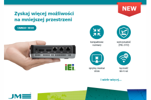 Minimalne gabaryty i dwa wyjścia grafiki w jakości 4K, komputer embedded odporny na wstrząsy zgodnie z normą MIL-STD: TANGO-3010 od IEI