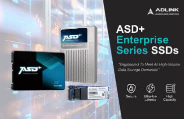 Dyski SSD ASD+ klasy Enterprise formatu SATA, M.2 M-Key i U.2 PCIe o pojemności do 30,72 TB 