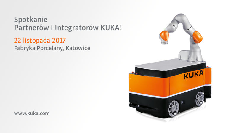 Już 22 listopada odbędzie się V edycja Spotkania Integratorów KUKA. W roli głównej innowacyjny KMR iiwa, czyli System mobilnych robotów KUKA oraz niezawodny LBR iiwa! 