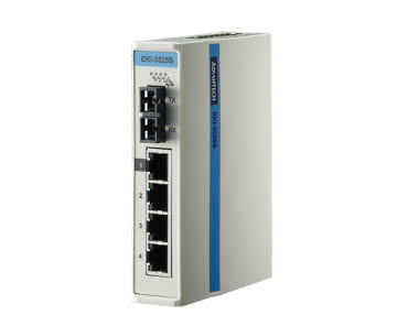 EKI-3525S - przemysłowy switch z jednomodowym portem światłowodowym w technologii Green Ethernet