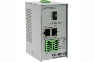 Konwerter Serial-to-Ethernet z dwoma portami RS232/422/485 i trzema portami Ethernet