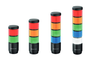 Wieże sygnalizacyjne LED o średnicy 57 mm i stopniu ochrony do IP69k