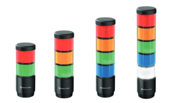 Wieże sygnalizacyjne LED o średnicy 57 mm i stopniu ochrony do IP69k