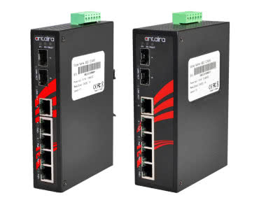 Siedmioportowe switche niezarządzalne PoE z gigabitowym portem optycznym Uplink