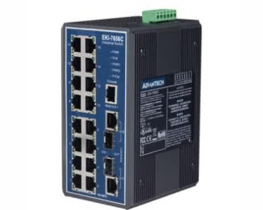 16 portowy, przemysłowy, zarządzalny switch Ethernetowy z IP30