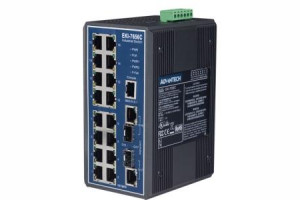 16 portowy, przemysłowy, zarządzalny switch Ethernetowy z IP30