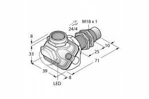 Czujnik indukcyjny M18 - NI10-EM18WDTC-Y1X