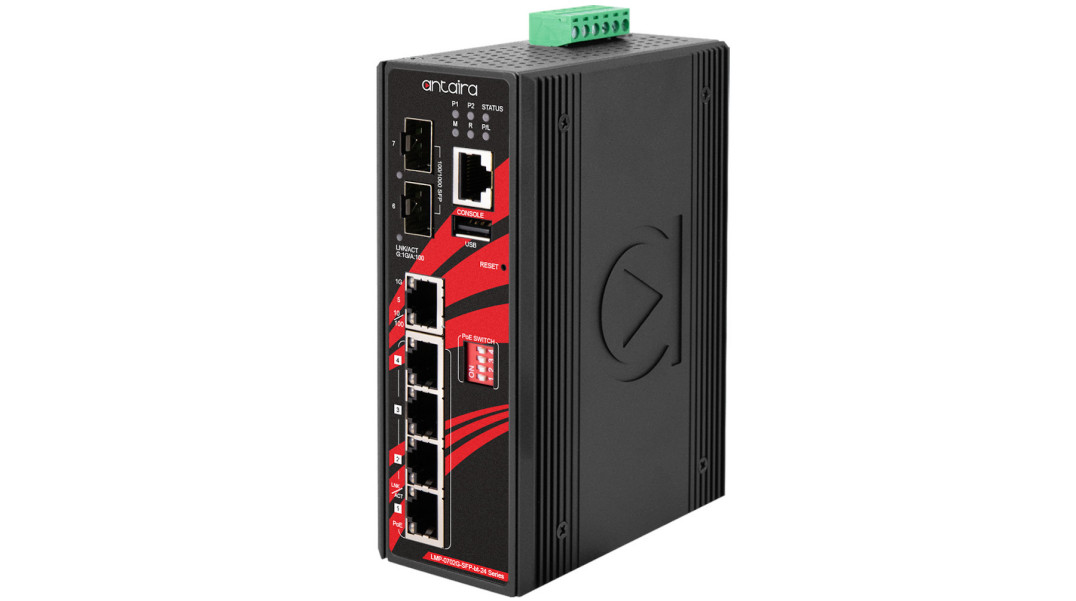 7-portowe switche zarządzalne Gigabit Ethernet z obsługą standardu zasilania PoE 802.3bt