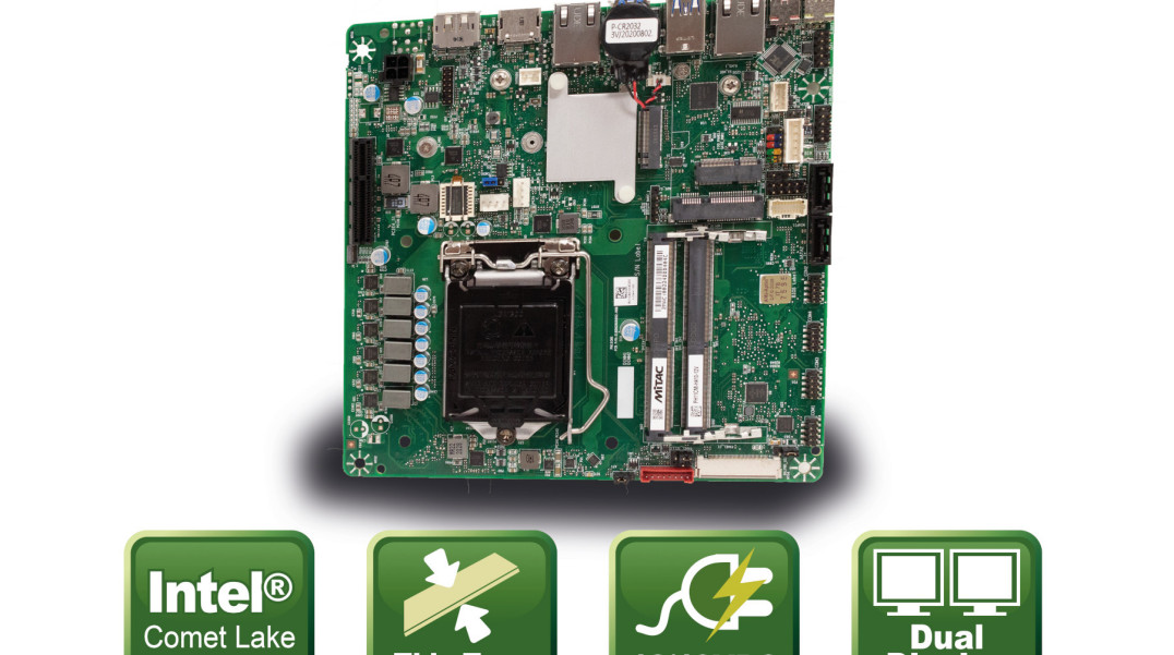 Przemysłowa płyta główna Thin Mini-ITX do mikroprocesorów 10. generacji Core-I