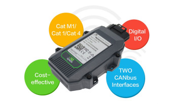 Tracker samochodowy z modułem LTE, odbiornikiem GNSS i czujnikiem inercyjnym
