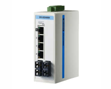 EKI-5524MMI – Przemysłowy switch z portami światłowodowymi i komunikacją Modbus/TCP