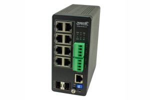 8-portowy switch Gigabit Ethernet z portami PoE++ o mocy wyjściowej do 90 W