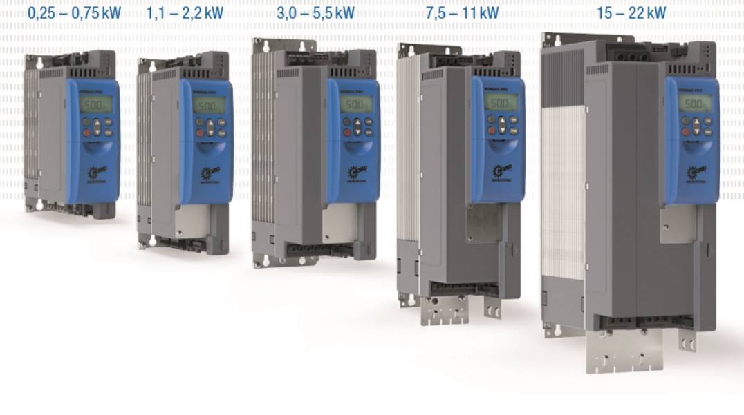 Przetwornice częstotliwości Nordac Pro SK 500P na szerszy zakres mocy do 22 kW