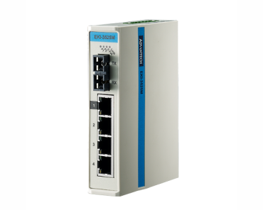 EKI-3525M - przemysłowy switch z wielomodowym portem światłowodowym w technologii Green Ethernet
