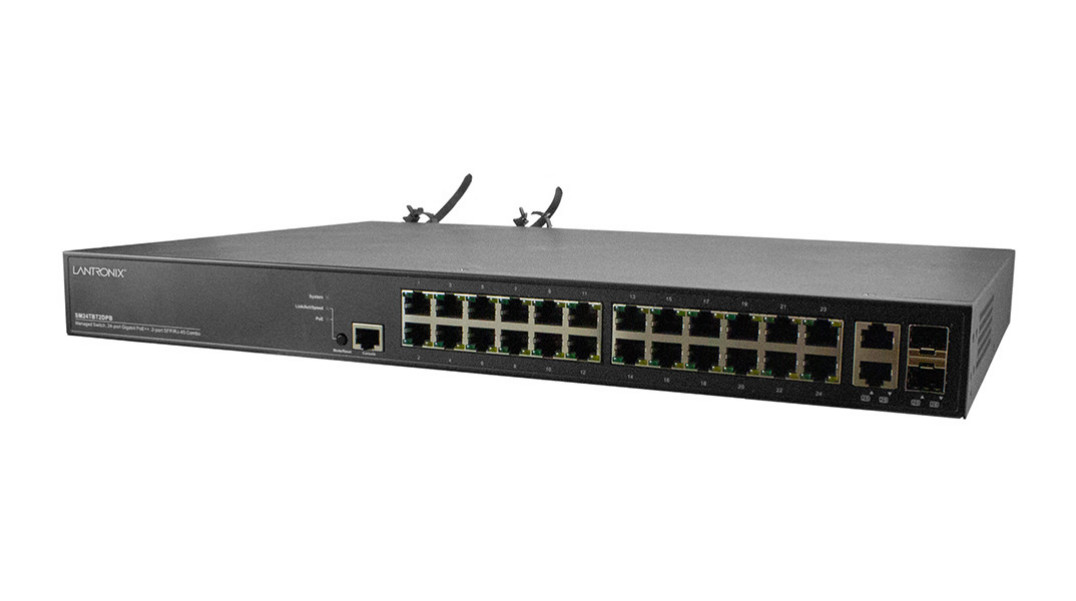 24-portowy switch Gigabit Ethernet PoE++ do systemów oświetleniowych LED i aplikacji IoT