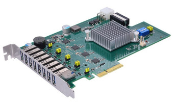 Karta PCIe x4 z czterema niezależnymi kontrolerami USB 3.0 host