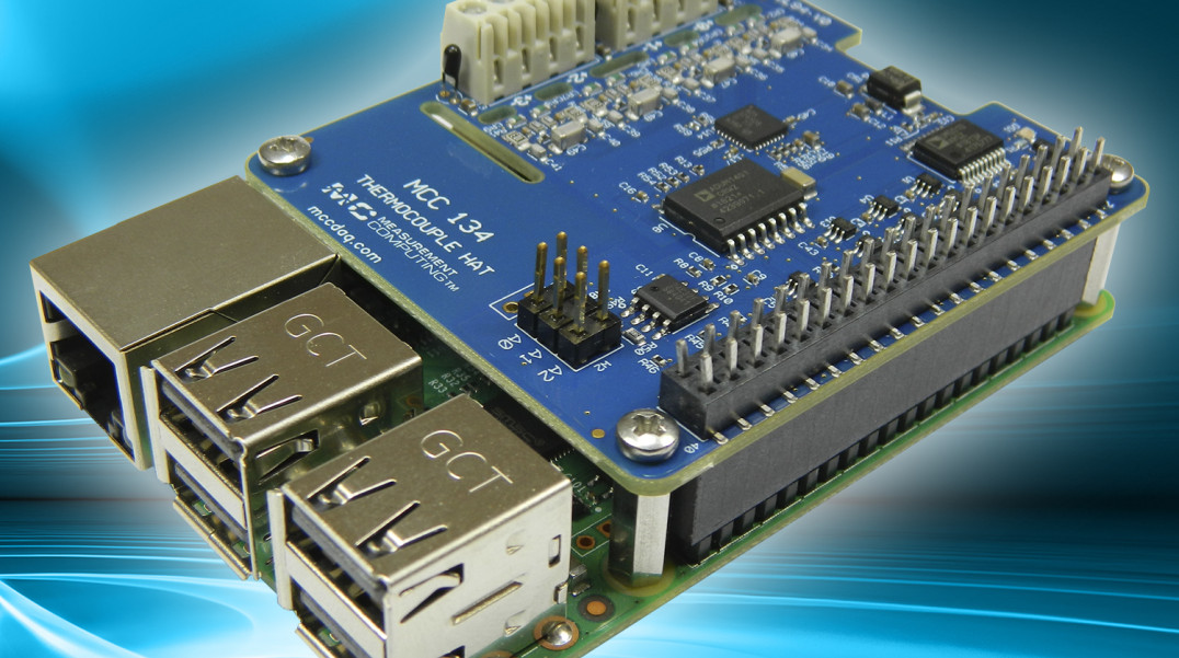 Płytka HAT do 4-kanałowego pomiaru temperatury za pomocą Raspberry Pi