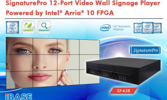 Odtwarzacz Signage Player do systemów projekcyjnych z 12 wyświetlaczami HDMI