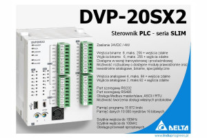 Sterownik PLC DVP20SX2 z portami analogowymi